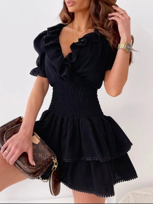 ruffled-smocked-layered-mini-dress OhSoStyled at Sophia's Style-5